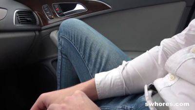 Watch this cheap slut get down and dirty in bareback car fuck with a huge cumshot - sexu.com