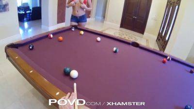 Tucker Starr goes wild on the pool table in POV Banging video - sexu.com