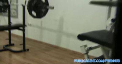 Brunette with massive tits gets pounded in the gym by her gym instructor - sexu.com