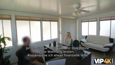 Blonde Mädchen gets a cash reward for her services in VIP4K casting interview - sexu.com - Czech Republic