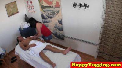 Hot Asian - Watch this hot Asian masseuse give a sloppy blowjob and ride a hard cock - sexu.com