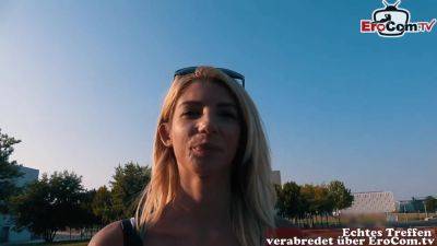 Blonde skinny teen model picked up for real Date in Germany - hotmovs.com - Germany