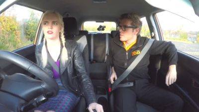 Georgie Lyall - Marc Kaye - Bombshell - Georgie Lyall gets her blonde bombshell pussy pounded by Marc Kaye in fake driving school - sexu.com