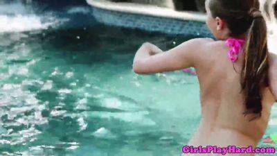 Kendall Kayden - Aubrey Star & Kendall Kayden get naughty in a hot pool session - sexu.com
