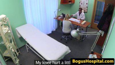Blonde patient's tight pussy gets ravished by horny doctor in HD fitness video - sexu.com