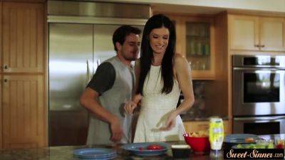 Stepmom India Summer gets pounded hard in the kitchen by stepson CeCe Capella - sexu.com - India