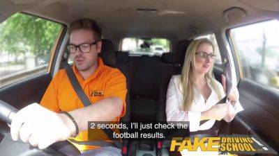 Georgie Lyall - Georgie Lyall gets fake driving lessons and a hot load of cum - sexu.com