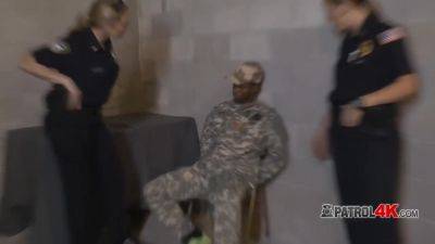 Pretend Soldier Gets His Cock Ridden In Reverse Cowgirl - videomanysex.com