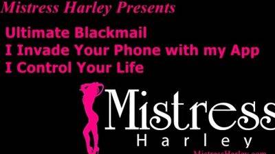 Mistress Harley - Ultmate Blackmail Slave The Harley Phone - drtuber.com