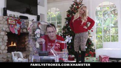 Riley - familystrokes - Milane Blanc & Riley Mae get naughty during the holidays with their familystrokes - sexu.com