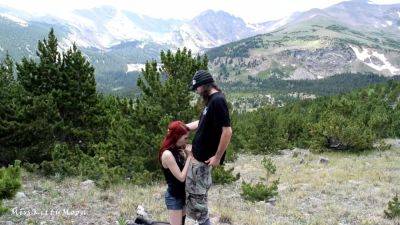 Mountain Suck And Fuck - Horny Redhead Blowjob And Quicky Outdoors Boy/girl - hclips.com