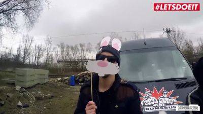 Bunny - Anny Aurora's petite frame takes a hard pounding in a bus ride - Easter Bunny style! - sexu.com - Germany