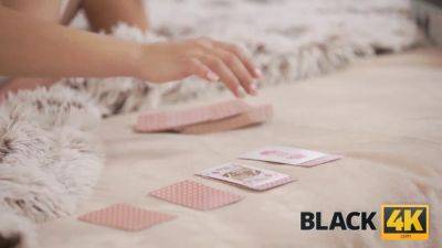 Ebony Interracial - Katy's card trick with a hung black stud - HD interracial action! - sexu.com - Czech Republic