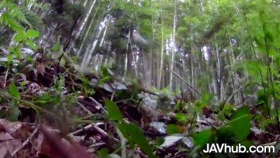 JAVHUB Hikari gets creampied outside in the woods - hotmovs.com - Japan