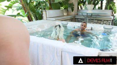 DEVILS FILM - Hot Fuck After Naughty Moment In A Spa With Cutie 18yo Aften Opal - txxx.com