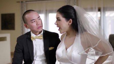 Brunette In A Wedding Dress Fucks Hot With A Friend Of The Groom With Ryan Driller And Valentina Nappi - hotmovs.com