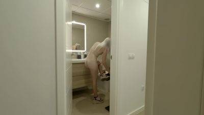 My Roommate Masturbates In The Bathroom Thinking Shes Alone And I Arrive And Give Me A Blowjob - hclips.com