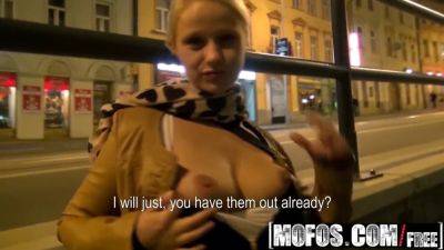 Petite blonde Tonya gets paid to take rough anal pounding in public - sexu.com - Czech Republic