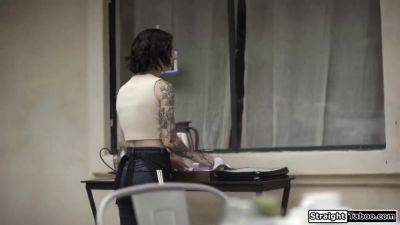 Lucky Fate In Tattooed Barista Anal Fucked By A Client - upornia.com