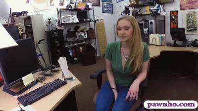 Lovely Blonde Railed By Pervert Pawn Man In His Office - hclips.com