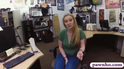 Lovely Blonde Railed By Pervert Pawn Man In His Office - hclips.com