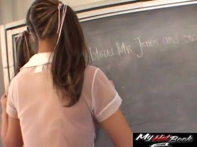 Teens Take Lessons In Cock From Holly And - txxx.com