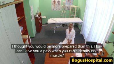 Euro Nurse Spitroasted In Trio With Doctors - videomanysex.com