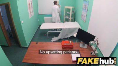 Petite Italian patient gets solved with sex and cum swallowing in fake hospital POV - sexu.com - Italy