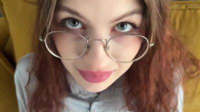 Lina Migurtt In Russian Girl With Glasses Excellently Sucks A Guys Strong Dick - hotmovs.com - Russia