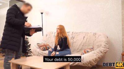 Thick phallus slams naive blonde in debt bondage - sexu.com - Russia