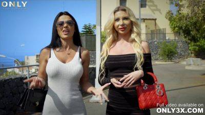 Marilyn Crystal - Marilyn Crystal & Shalina Devine get roughed up by their personal trainer in public - Only3x GoldDigge - sexu.com - Romania