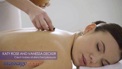 Katy Rose - Vanessa Decker - Vanessa - Vanessa Decker and Katy Rose oil up their lesbian massage with intense oily pleasure - sexu.com - Czech Republic