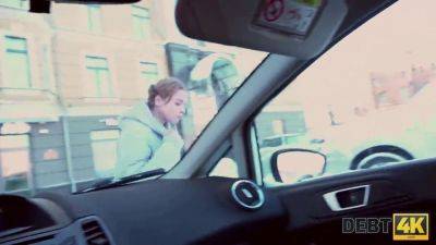 Angel - Rough Deepthroat - Calibri Angel blows her agent in a car with rough deepthroat action - sexu.com - Russia