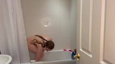 Cute Hot Redhead Showers With The Door Open - Part 2 - upornia.com
