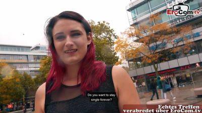 Meet - German Redhead Slut meet and fuck dating on Public Street - txxx.com - Germany