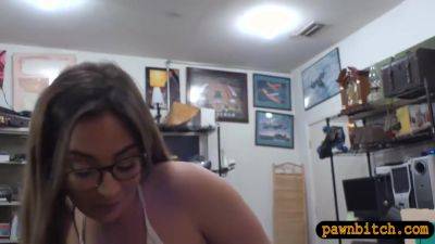 Woman With Glasses In White Top Banged By Pawn Keeper - hclips.com