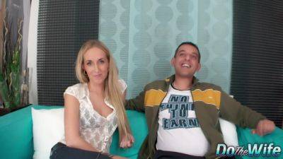 Blonde Wife Jenny Simons Holds Cuckold's Hands While Getting Plowed - hotmovs.com
