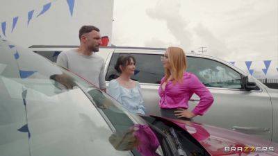 Alex Legend - Emma Magnolia - Alexa Payne, Emma Magnolia, Alex Legend - Sneaky Car Dealership Threesome - videooxxx.com