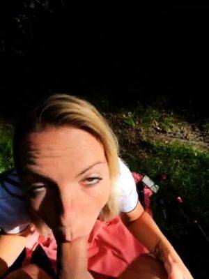 Blonde slut gets both holes fucked outdoor in the nature liv - drtuber.com
