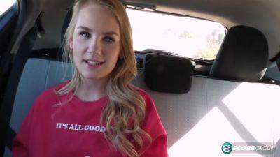 Natalie Knight - Hitchhiking Teen Cums In The Backseat Of A With Natalie Knight - upornia.com