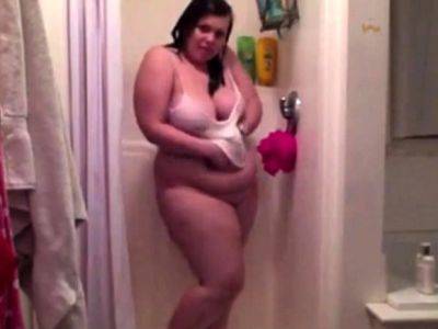 Sexy BBW Stripping in the shower - CassianoBR - drtuber.com