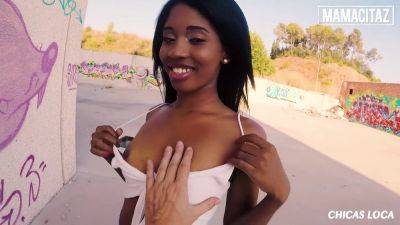 Watch Boni Brown's tight shaved pussy get filled with cum in this hardcore outdoor interracial sex scene - sexu.com