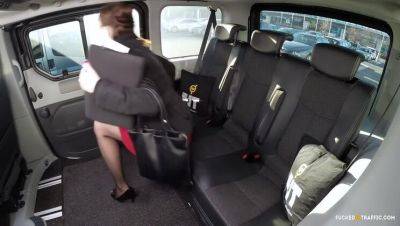 Tina Kay - Luke Hotrod - British beauty Tina Kay provides a footjob and ends up covered in cum in a taxi - xxxfiles.com - Britain