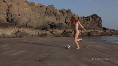 Ariel and Miela: Hot Beach Soccer Match - porntry.com