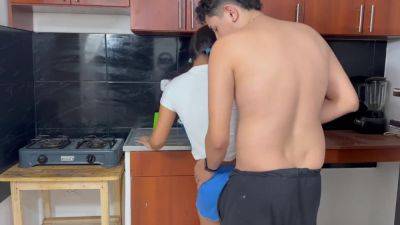 Little Latina Asks Her Older Stepbrother To Teach Her How To Cook And Gives Him The Fuck Of Her Life - hclips.com
