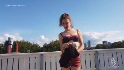 Shy Girl Fuck On Rooftop And Getting Caught With Anne Eden - upornia.com