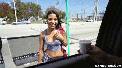 Bruno Dickemz - Nikki Kay, the hot latina babe, loves to bang with her rich dude in public bus - sexu.com