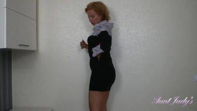 Blonde Kate in Short Dress and Platform Heels Solos - porntry.com