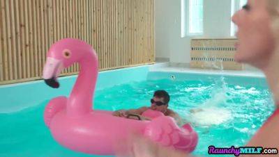 cougar - Busty swimming pool cougar mature gets fucked by stud - hotmovs.com