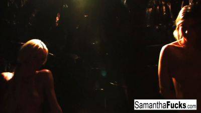 Samantha Saint - Samantha Saint & Victoria White: Two Blonde Babes Play With Wax & Candles - sexu.com